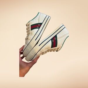 ✨Men's Gucci Tennis 1977 GG Canvas Sneakers – Size 8.5 G With Box & Dust Bags ✨